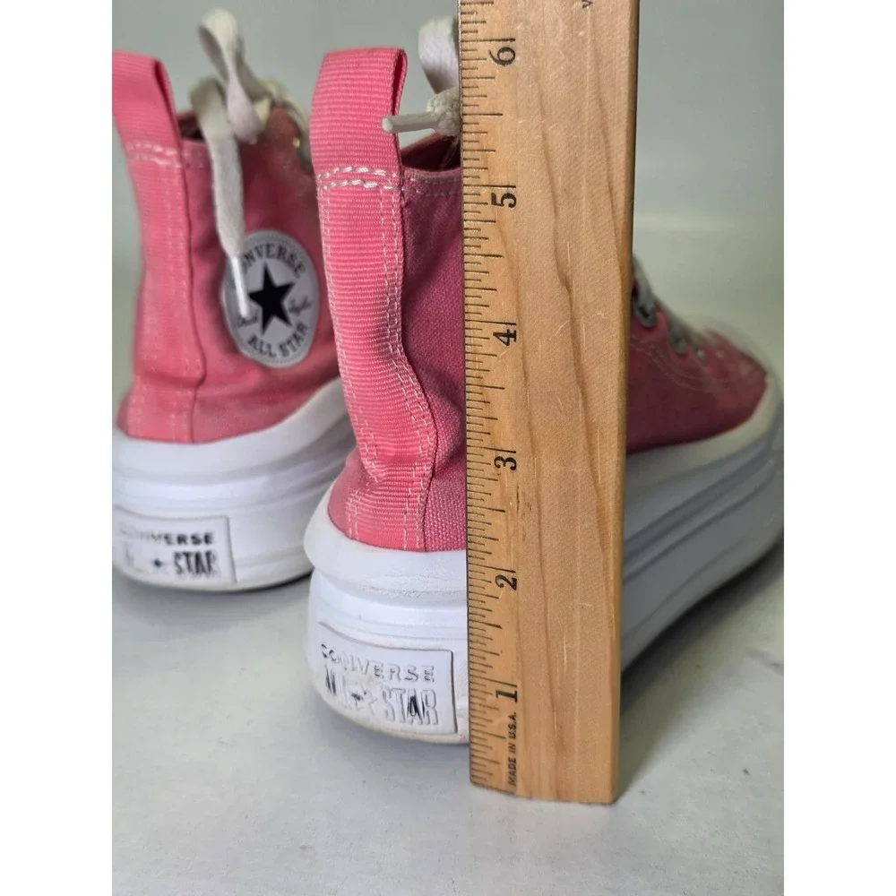 Converse Chuck Taylor Youth Sneakers Size 1 Pink‎ Pop Platform High Top Shoes